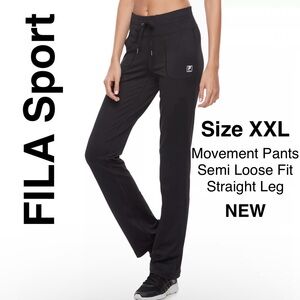FILA Sport Movement Pants Loose Fit Relaxed Straight Leg Trail Walk Gym